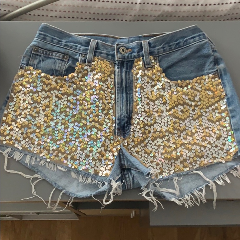 SEQUIN HIGH WAIST SHORT